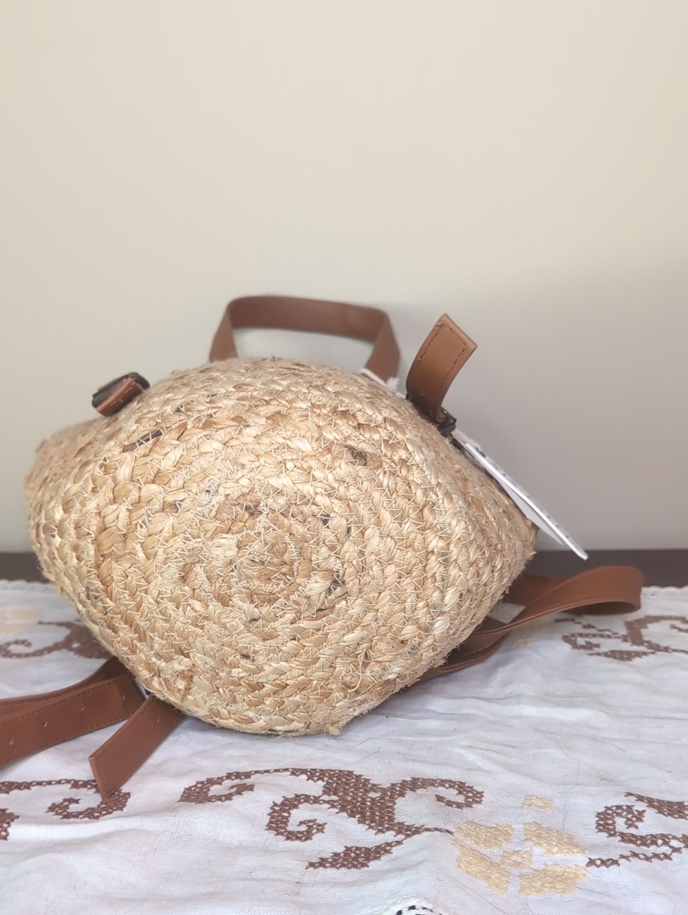 The Shore Break Picnic Cooler Straw Tote Bag by XIX-PALMS - Picture 3 of 6